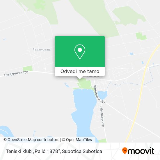 Teniski klub „Palić 1878“ mapa