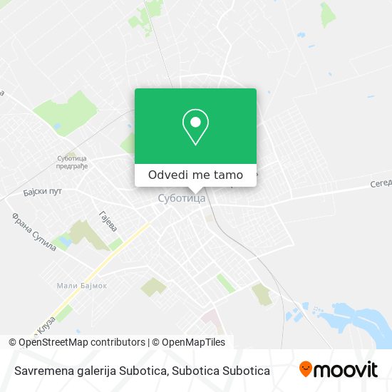 Savremena galerija Subotica mapa