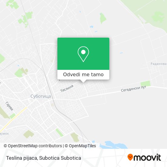 Teslina pijaca mapa