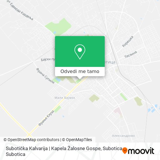 Subotička Kalvarija | Kapela Žalosne Gospe mapa