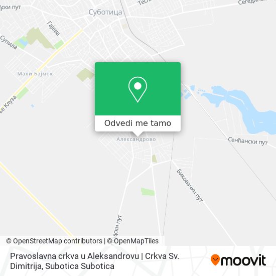 Pravoslavna crkva u Aleksandrovu  | Crkva Sv. Dimitrija mapa
