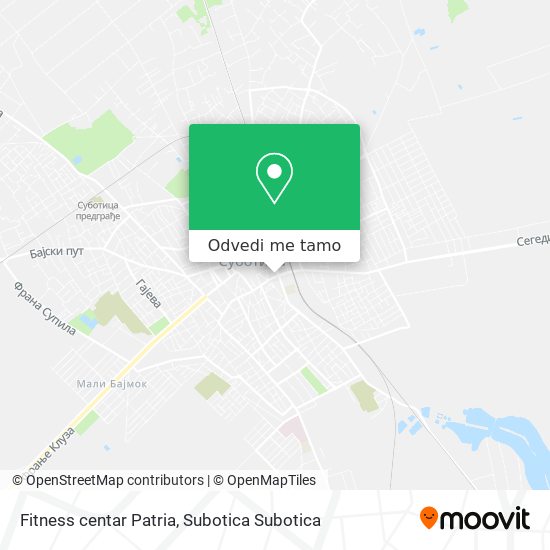 Fitness centar Patria mapa