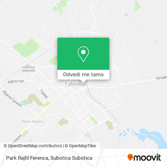 Park Rajhl Ferenca mapa