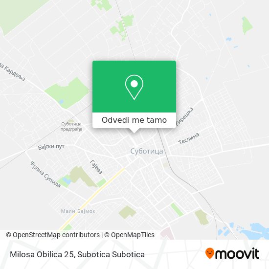 Milosa Obilica 25 mapa