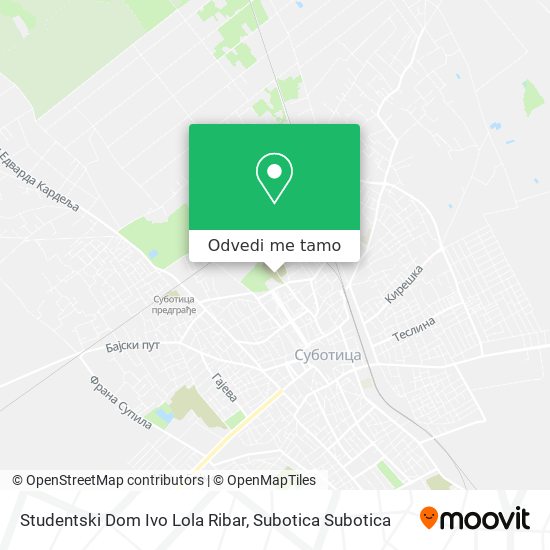 Studentski Dom  Ivo Lola Ribar mapa