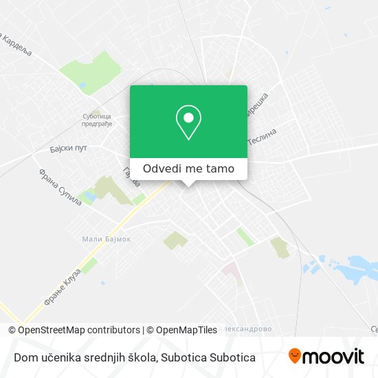 Dom učenika srednjih škola mapa