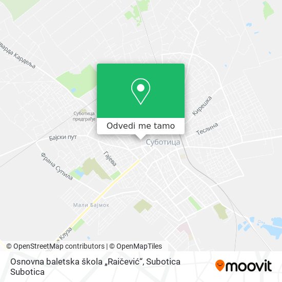 Osnovna baletska škola „Raičević“ mapa