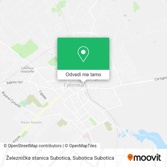 Železnička stanica Subotica mapa