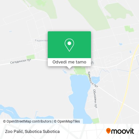 Zoo Palić mapa