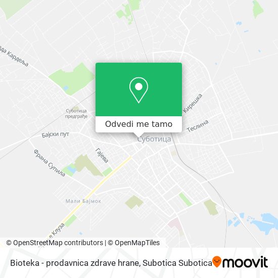 Bioteka - prodavnica zdrave hrane mapa