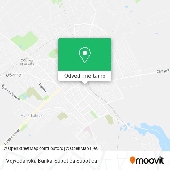 Vojvođanska Banka mapa