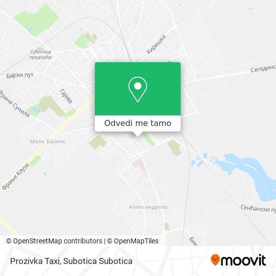 Prozivka Taxi mapa