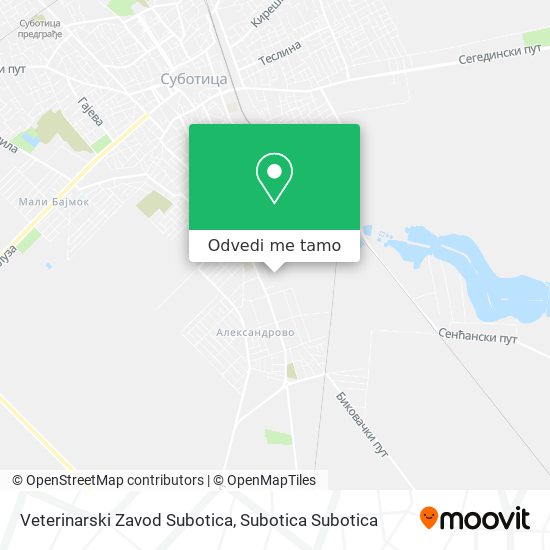 Veterinarski Zavod Subotica mapa