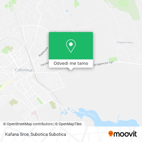 Kafana Srce mapa