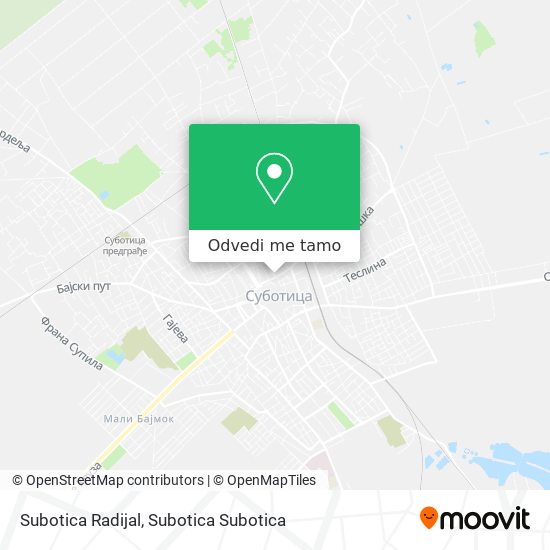 Subotica Radijal mapa