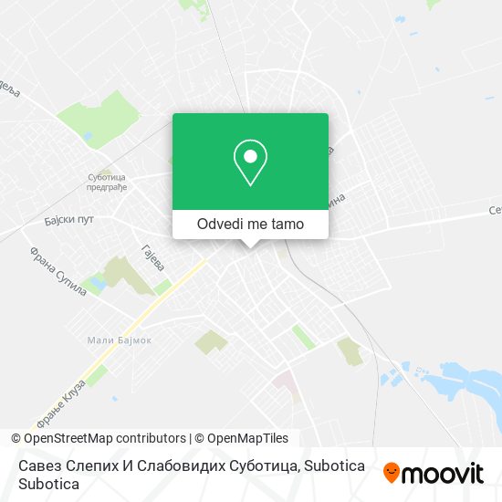Савез Слепих И Слабовидих Суботица mapa