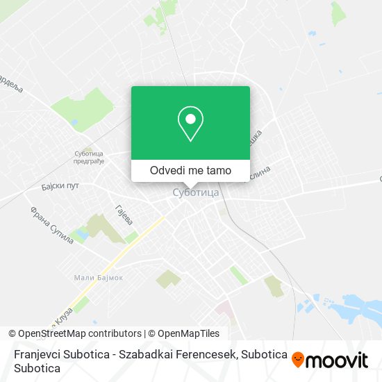 Franjevci Subotica - Szabadkai Ferencesek mapa