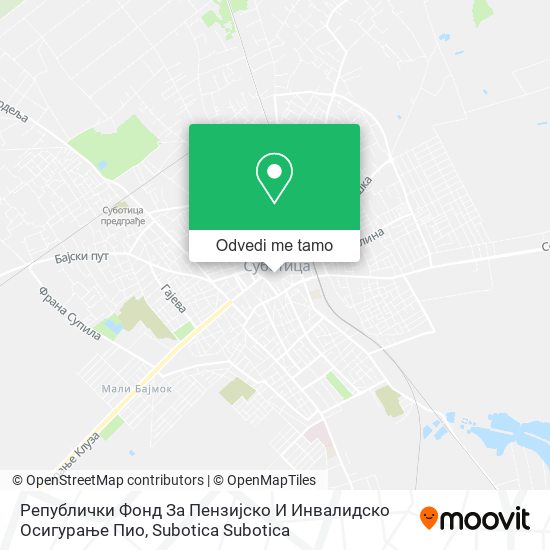 Републички Фонд За Пензијско И Инвалидско Осигурање Пио mapa