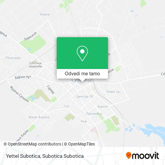 Yettel Subotica mapa
