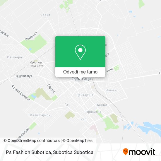 Ps Fashion Subotica mapa