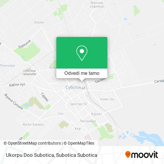 Ukorpu Doo Subotica mapa