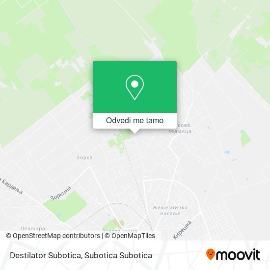 Destilator Subotica mapa