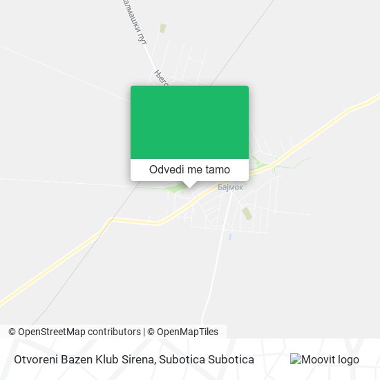 Otvoreni Bazen Klub Sirena mapa