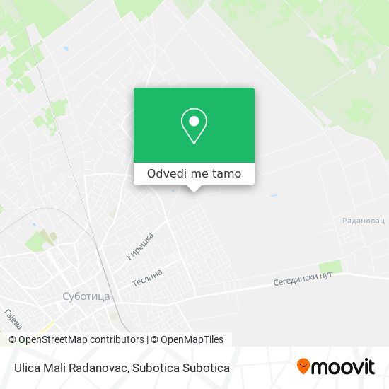 Ulica Mali Radanovac mapa