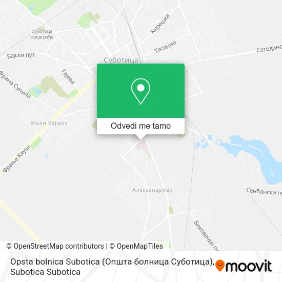 Opsta bolnica Subotica (Општа болница Суботица) mapa