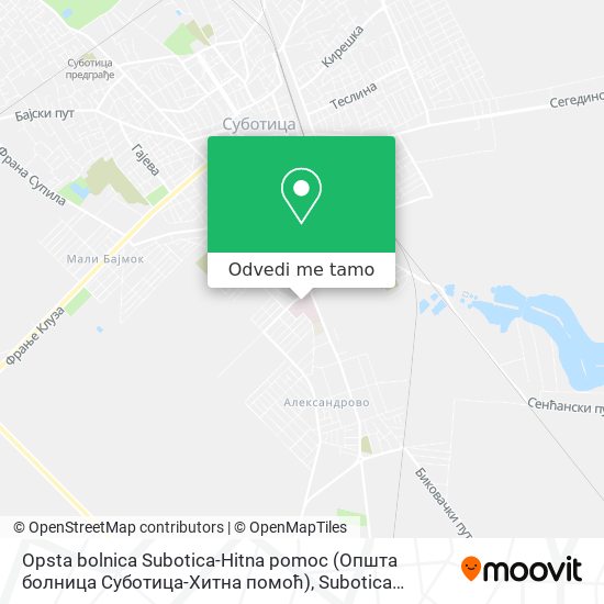 Opsta bolnica Subotica-Hitna pomoc (Општа болница Суботица-Хитна помоћ) mapa