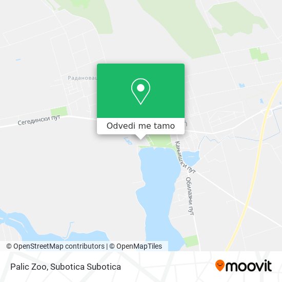 Palic Zoo mapa