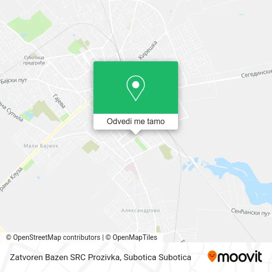 Zatvoren Bazen SRC Prozivka mapa