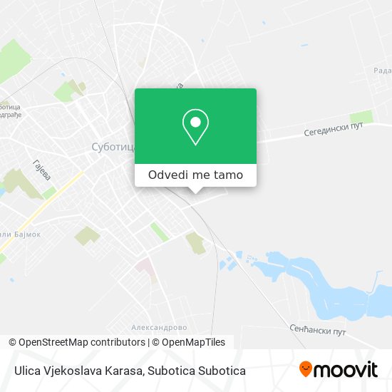 Ulica Vjekoslava Karasa mapa
