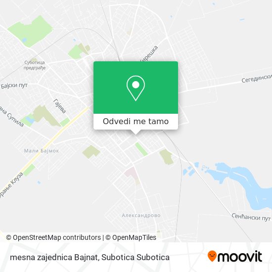 mesna zajednica Bajnat mapa