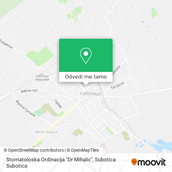 Stomatoloska Ordinacija "Dr Mihalic" mapa