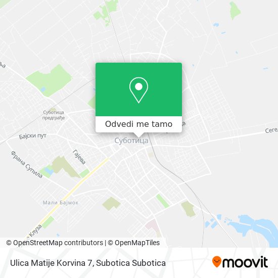 Ulica Matije Korvina 7 mapa