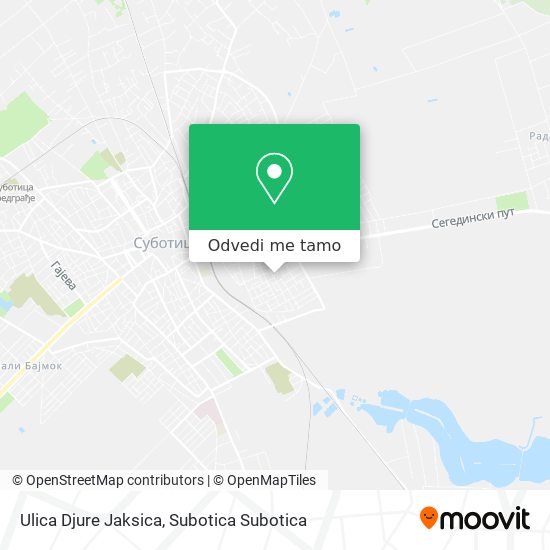 Ulica Djure Jaksica mapa