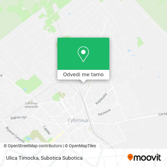 Ulica Timocka mapa