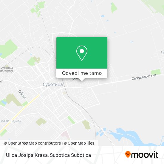 Ulica Josipa Krasa mapa