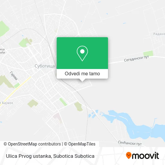 Ulica Prvog ustanka mapa