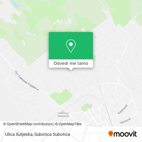 Ulica Sutjeska mapa