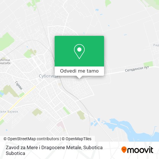 Zavod za Mere i Dragocene Metale mapa