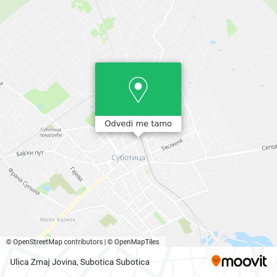Ulica Zmaj Jovina mapa