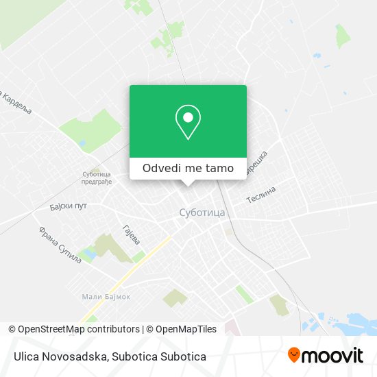 Ulica Novosadska mapa