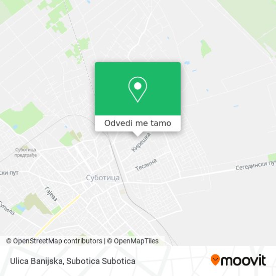 Ulica Banijska mapa