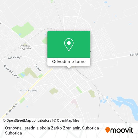 Osnovna i srednja skola Zarko Zrenjanin mapa