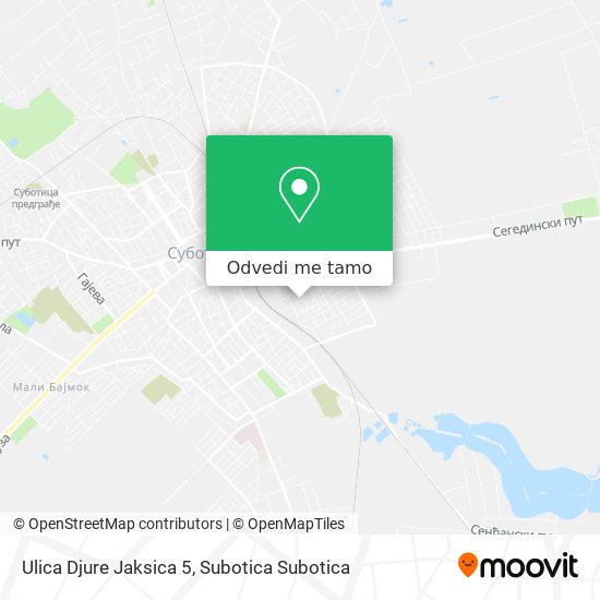 Ulica Djure Jaksica 5 mapa