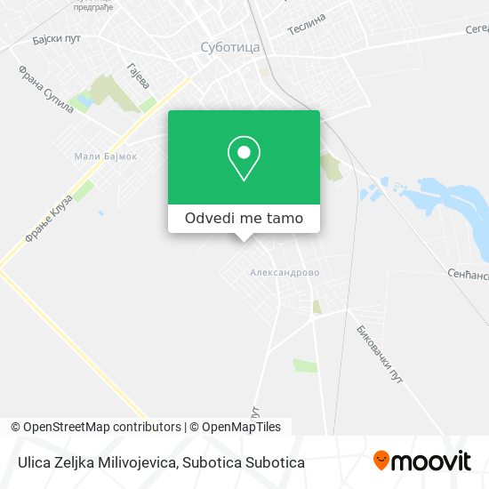 Ulica Zeljka Milivojevica mapa
