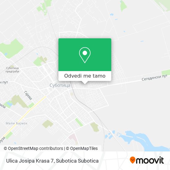 Ulica Josipa Krasa 7 mapa