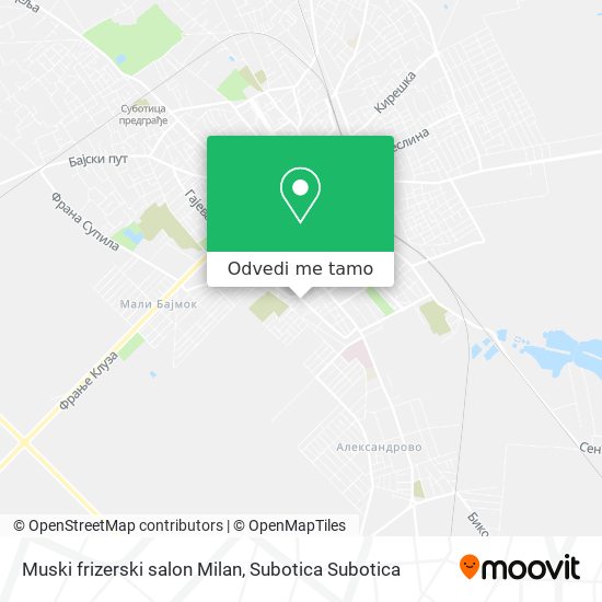 Muski frizerski salon Milan mapa